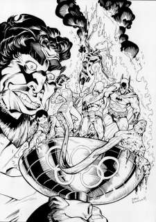 Domenech, Sergi Original page - DC - Batman and the Outsiders #14: The Wrath of Zeus (1984) – Original Cover Recreation | Catawiki