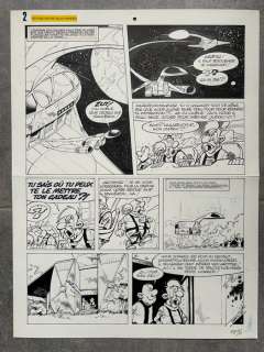 Seron, Pierre - 1 Original page - Les Petits Hommes T26 - Voyage entre deux mondes - 1989 | Catawiki