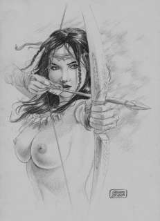 De Luca, Giuseppe - 1 Original drawing - Pin Up | Catawiki