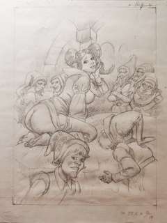 Biffignandi, Alessandro - 1 Couverture préliminaire originale - Biancaneve #3 - Il Cuore di Re Kurt - 1973 | Catawiki