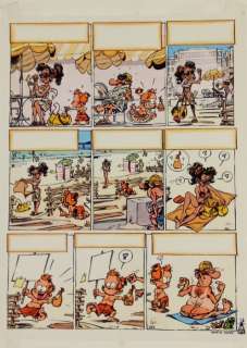 Janry / Stéphane De Becker - 1 Mise en couleur originale à l’acrylique - Le Petit Soirou | Catawiki