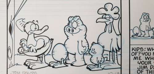 Jim Davis - 2 Bande dessinée originale - U.S. Acres - 1986 | Catawiki