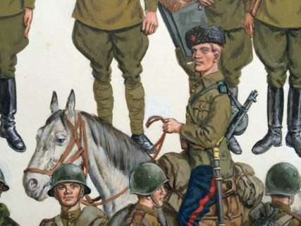 Funcken | Original gouache illustration (p.65) for " Les Uniformes & Armes volume 3  - Guerre 1939-45 "  - (1974) | Catawiki