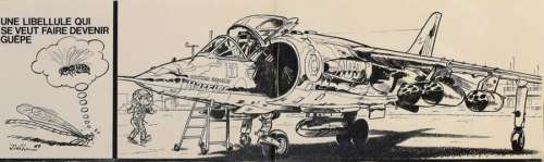 Jidéhem | JIDÉHEM UNE LIBELLULE QUI SE VEUT FAIRE DEVENIR GUÊPE Illustration Ã  l’encre | Cornette de St Cyr