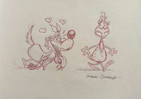 Sommacal, Giorgio - 1 Original colour drawing - Lupo Alberto | Catawiki