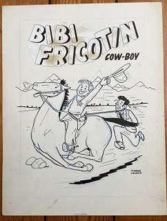 Pierre Lacroix - 1 Original cover - Bibi Fricotin cow-boy - 1955 | Catawiki