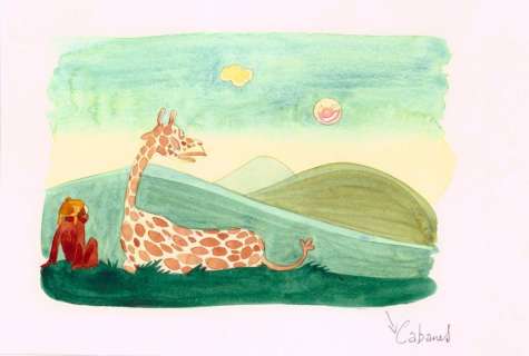 Cabanes Max | Illustration à l’aquarelle très apaisante, signée... | Vermot et Associés