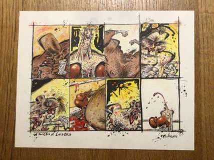 Schreurs, Eric - 1 Original colour page - Winners & Losers | Catawiki