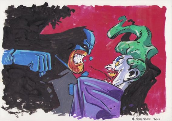 Caracuzzo, Giancarlo - 1 Original colour drawing - Batman, The Joker - 2025 | Catawiki