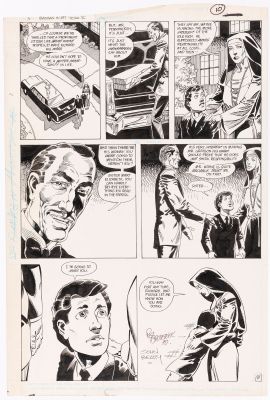 Lot 87 - PAT BRODERICK BATMAN #437 COMIC BOOK PAGE ORIGINAL ART. | Hake’s