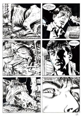 Bigliardo, Daniele - 1 Original page - Dylan Dog #316 - "Blacky" - 2012 | Catawiki