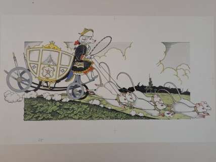 Nicouline, Vsevolode - 1 Original drawing - Le Avventure di Pinocchio - 1944 | Catawiki