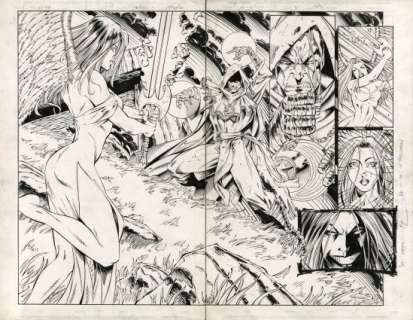 Stinsman, John - AVENGELYNE #10 Double Page Splash