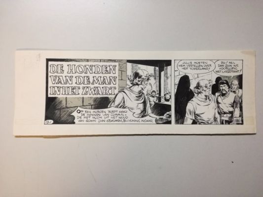 Gerrit Stapel - 25 Original page - Huon de Neveling - De honden van de man in het zwart (stroken 1 tot en met 25) | Catawiki