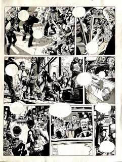 HORACIO ALTUNA - Original page for "Hot L.A.": Cm. 25x33. Ink. Mint. Signed. Code 9959.