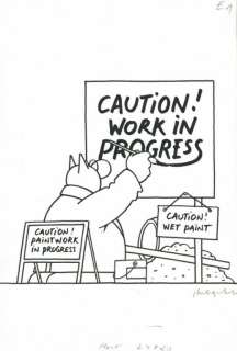 Geluck. Illustration originale Le chat | BDEnchères