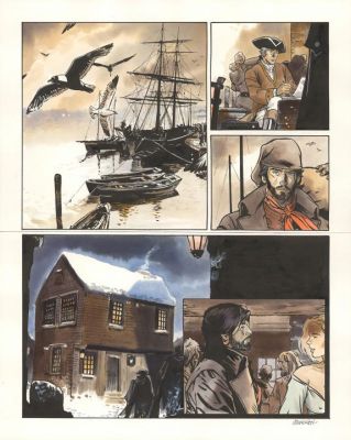 Bernard Vrancken | Chapitre III, planche originale n°57 - Nouvelle France | Daniel Maghen