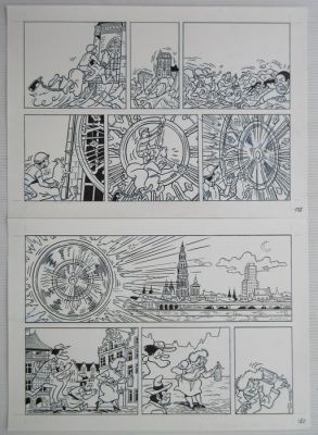 Morjaeu , Luc - 1 Original page - Suske en Wiske 311 - De stuivende stad - Page 37 - 2010 | Catawiki