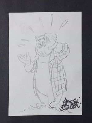 Marten Toonder - 1 Original drawing - Bommel en Tom Poes - Een door emoties getroffen heer van stand - 1970 | Catawiki