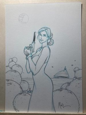 Malfin, Nicolas - 1 Original drawing - Golden City - Amber - 2025 | Catawiki