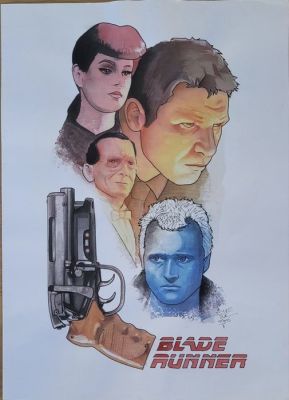 John Heijink - Original drawing - Blade Runner - Harrison Ford, Rutger Hauer, Sean Young - 2016 | Catawiki