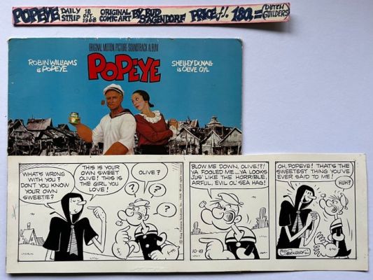 Bud Sagendorf - 2 Original page - Popeye - Daily Strip - 1968