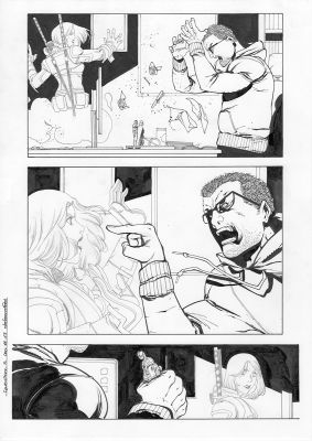 Continue Shopping | GWENPOOL #5 PAGE 13 ORIGINAL PAGE BY STEFANO NESI | Scott’s Collectables