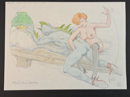 Frollo, Leone - 1 Original colour drawing - Bad Mona: Incontri Ravvicinati del Terzo Tipo | Catawiki