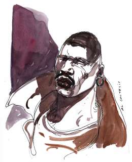 COUTELIS Al  - AD Grand Riviere  - Illustration préparatoire pour un ex libris  -[...]