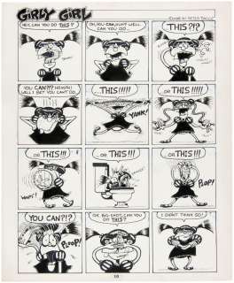 PETER BAGGE "GIRLY GIRL" COMIC STRIP ORIGINAL ART. | Hake’s