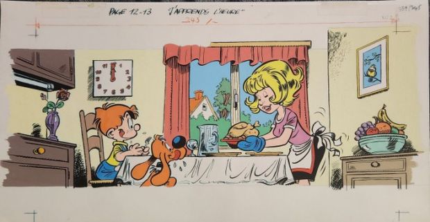 Studio Roba - 1 Mise en couleur + calque - Boule & Bill - J’apprends... l’heure - 1986 | Catawiki