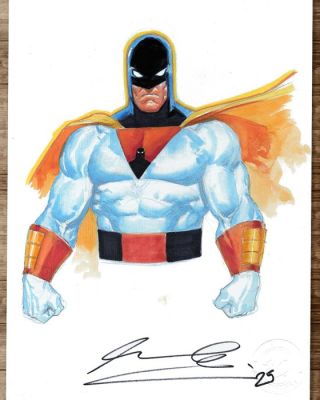 Ariel Olivetti - Peinture originale - Space Ghost - Hand Signed | Catawiki