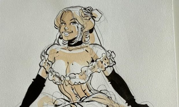 Meynet, Félix - 1 Gouache - Meynet, Félix - Illustration couleur signée Meynet | Catawiki