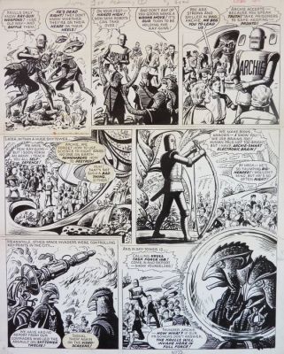 Kearon, Ted - 1 Original page - Archie de man van staal - Robot Archie And The World Of The Future - 1969 | Catawiki