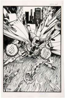 "SPAWN" #19 PAUL MAVRIDES  COMIC BOOK PIN-UP ORIGINAL ART.