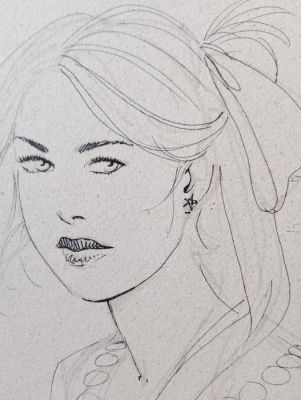 Faure, Michel - 1 Original drawing - Portrait féminin - 2005 | Catawiki