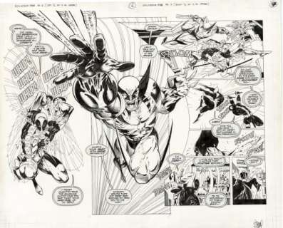 Kubert, Adam - WOLVERINE (1988-2003) #88 Double Page Spread | ComicConnect