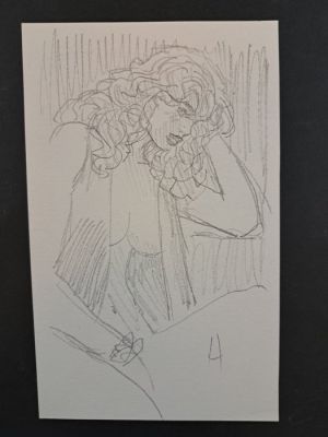Altuna, Horacio - 1 Original preliminary drawing - Ragazza Pensierosa | Catawiki