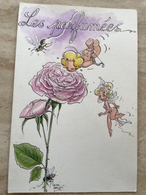 W.Tai Malik - 2 Original drawing - Cupido - Les parfumées | Catawiki