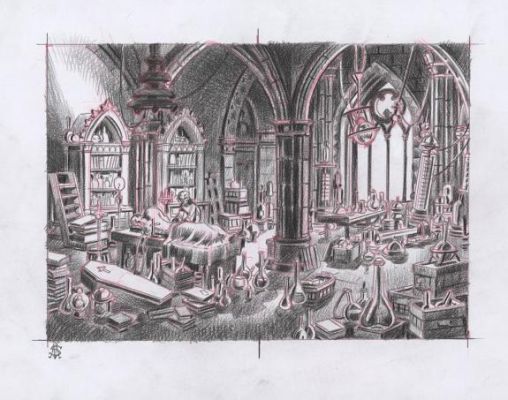 Stan Manoukian | Illustration originale, recherche pour "Les maîtres étaient à la recherche de l’immortalité" - Frankenstein | Daniel Maghen