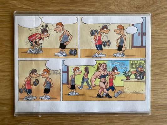 Gürsel, Gurcan - 1 Original colour page - Sports en folie - Drague au Body Building - 2016 | Catawiki