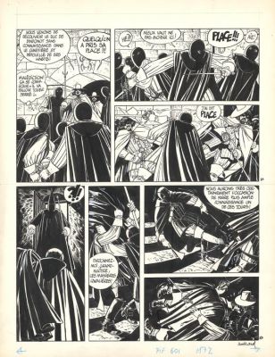 André Juillard | Planche originale n°8 publiée dans Pif n°601 - Le Charnier des saint innocents - Masquerouge | Daniel Maghen