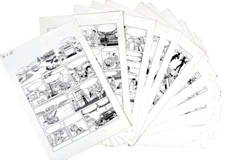 Craenhals - Lot 448 - Les 4 As, ensemble complet des 46 planches à…