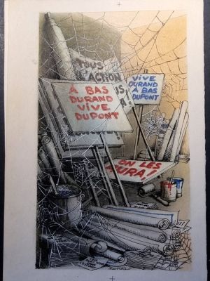Serre, Claude - 1 Original drawing - Humour Noir - Elections françaises - 1980 | Catawiki