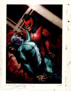 Bianchi, Simone - 2024 MARVEL FLAIR - FLAIRIUM FT-52 SCARLET WITCH & QUICKSILVER Trading Card Art