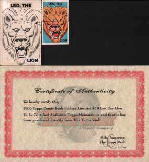 Wally Wood | 1966 Topps Comic Book Foldees Line Art #19 - Leo the Lion | Anthony’s Comic Book Art