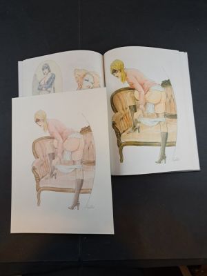 Frollo, Leone - 2 Original colour drawing - "Le Canapé" | Catawiki