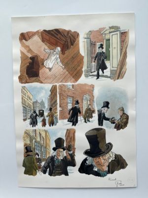 Giacomo Rosati - 1 Watercolour - Le Miracle de Noel - 2025 | Catawiki