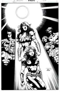 Paul Pelletier Drew Hennessy - Titans #19 Cover (Donna Troy, Wonder Woman, Batman, Aquaman, Flash, Nightwing, & Tempest!) 2017