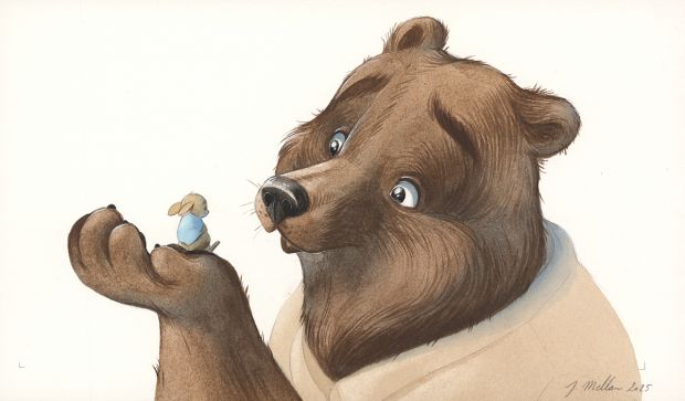 Julie Mellan | Les merveilleuses histoires de Grand Père dans la forêt - Illustration originale | Daniel Maghen